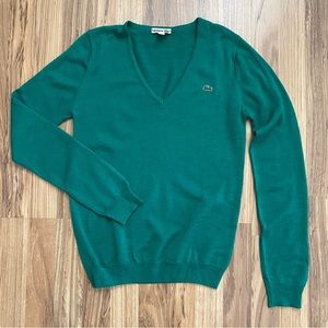 Bright green Lacoste sweater